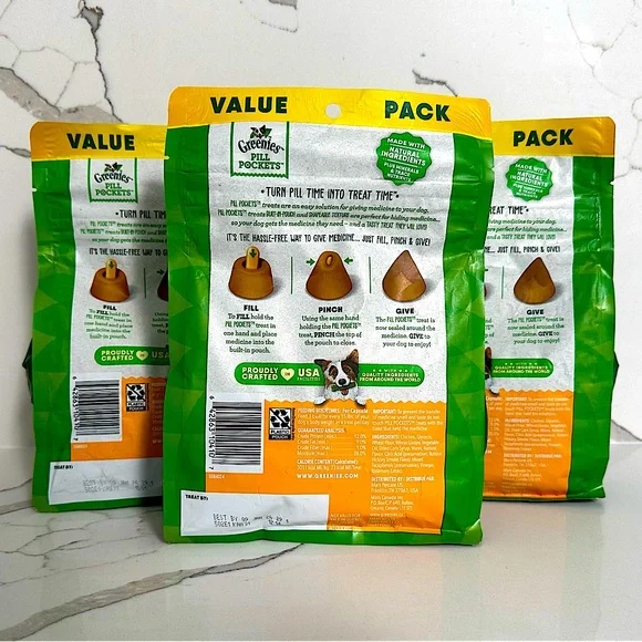 Set of 3 - Greenies Pill Pockets - Chicken Flavour - Picture 5 of 8